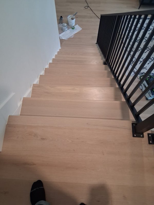 Finished oak stair treads